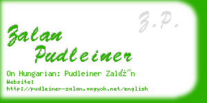 zalan pudleiner business card